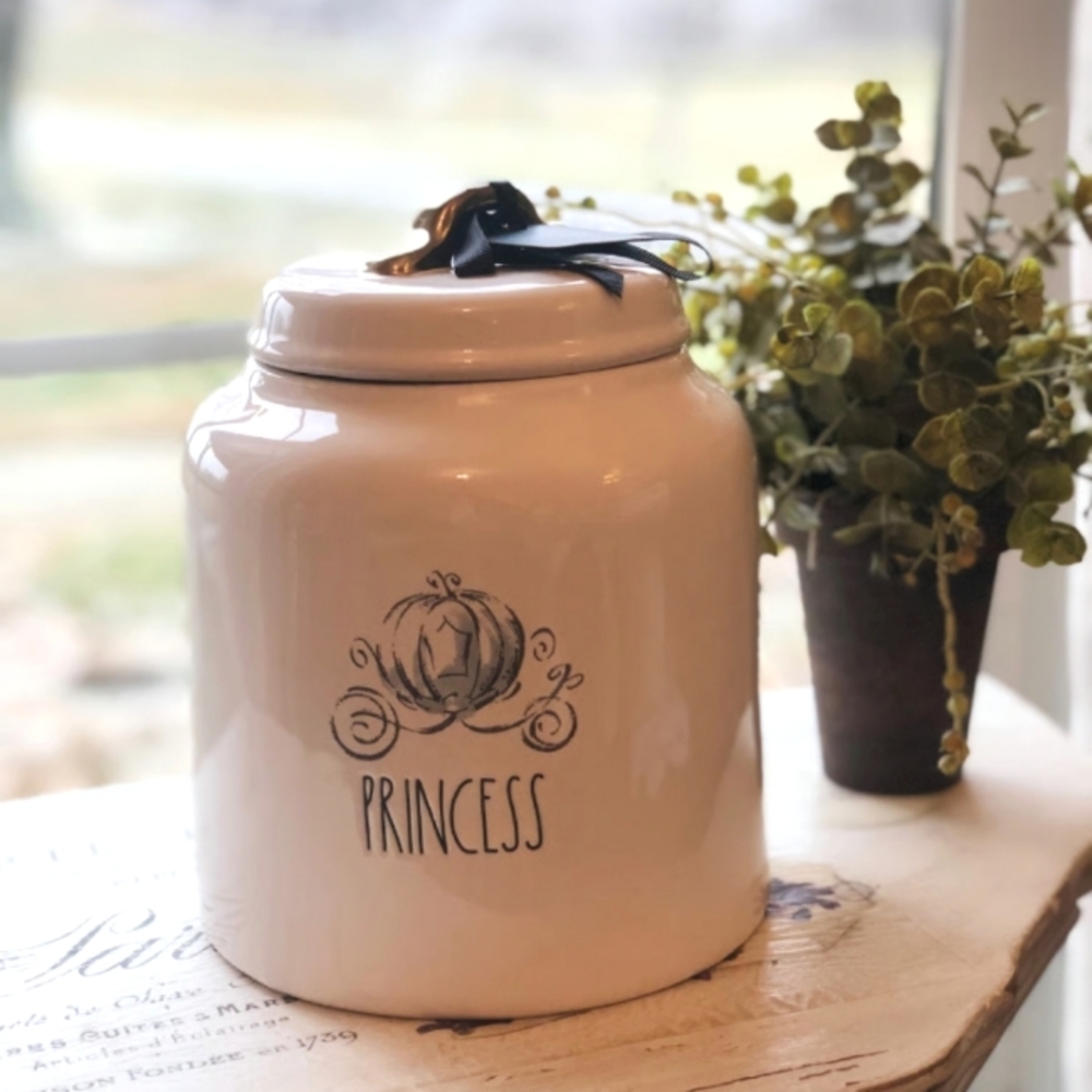 Rae Dunn Disney Princess Cinderella Cookie Jar Canister with Lid